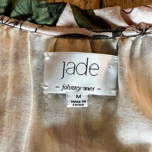 Johnny Was Jade Juliette Silk Tiered A-Line Dress Floral Black Beige M - Picture 9 of 10